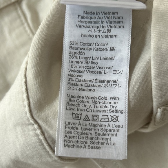 J. Crew NWT Lizzie BEIGE High Rise Patch Pocket Wide Leg Pants Size 32 14 - Picture 5 of 9